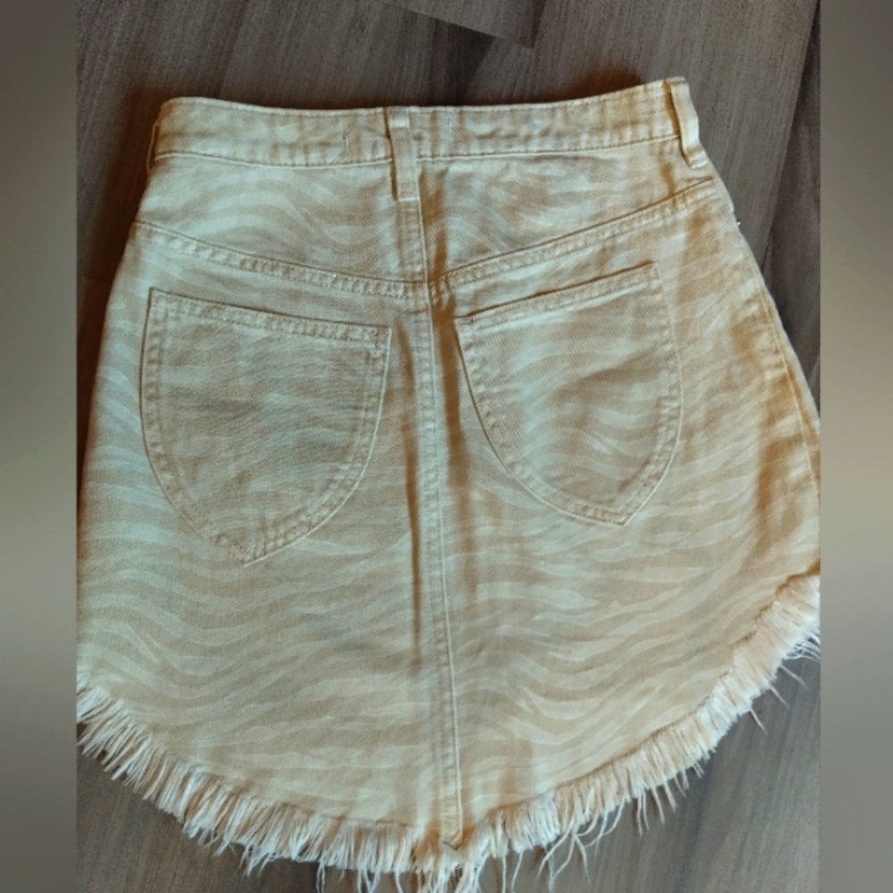 We The Free Zebra Zinc Mini Denim Skirt - Picture 6 of 7